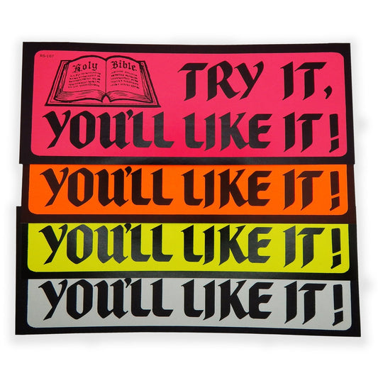 Try God! Vintage Bumper Sticker