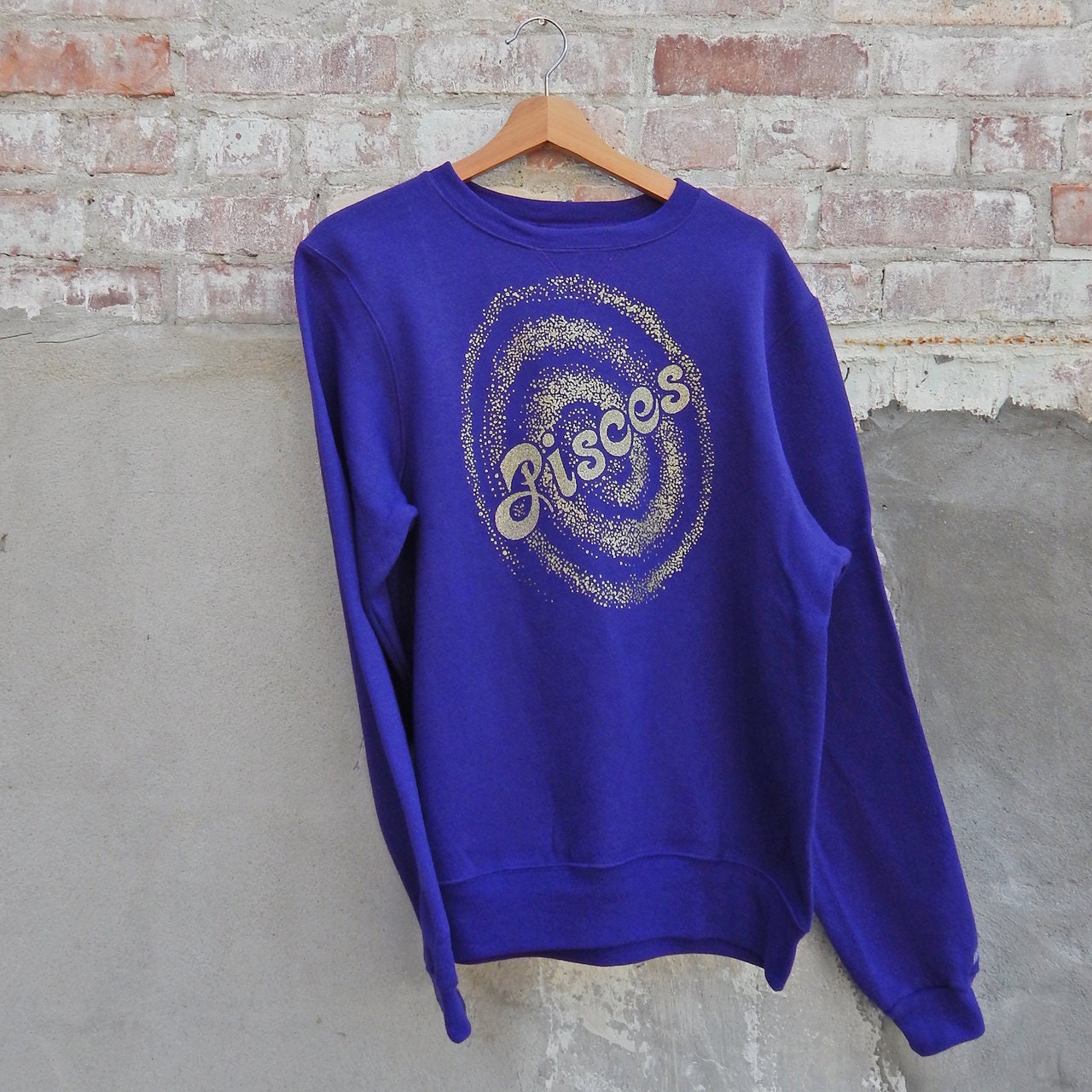 Pisces Vintage One Off  Sweatshirt Purple (S)