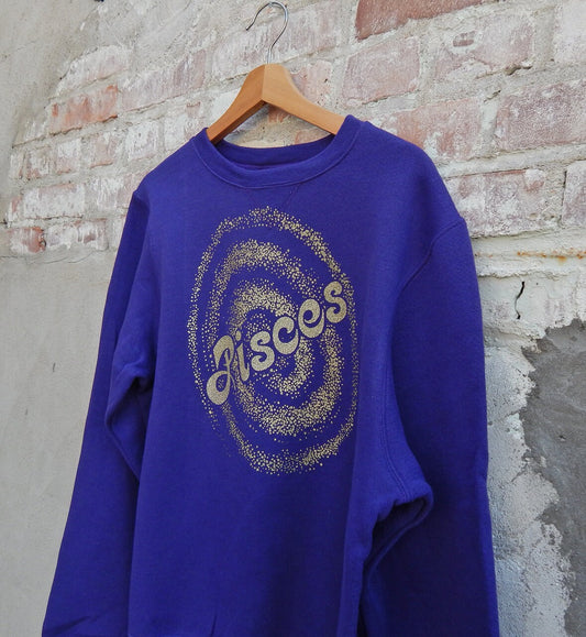 Pisces Vintage One Off  Sweatshirt Purple (S)