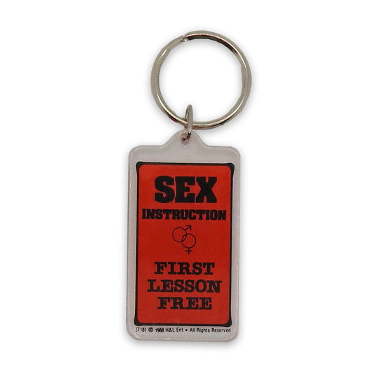 Sex Instruction Vintage Keychain