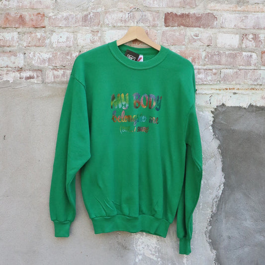 Vintage One Off My Body Green Sweatshirt