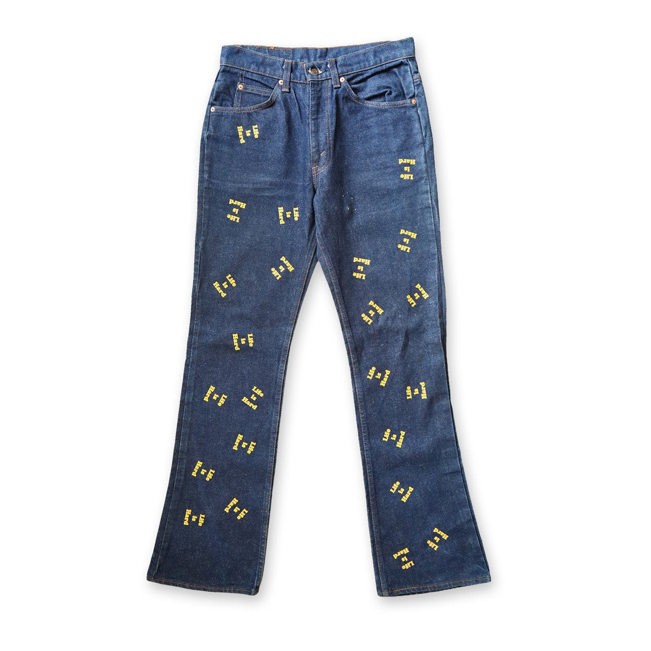Vintage One Off Life is Hard Denim 2