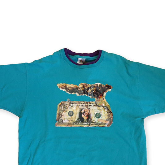 Vintage One Off Dollar Bill Y'all Double Neck Tee