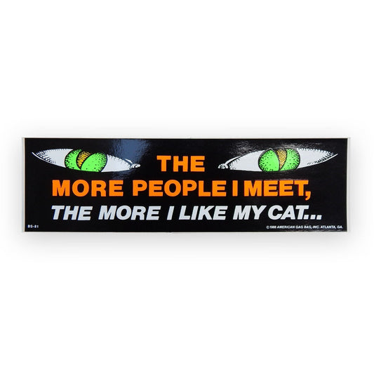 Vintage I Like My Cat Bumper Sticker
