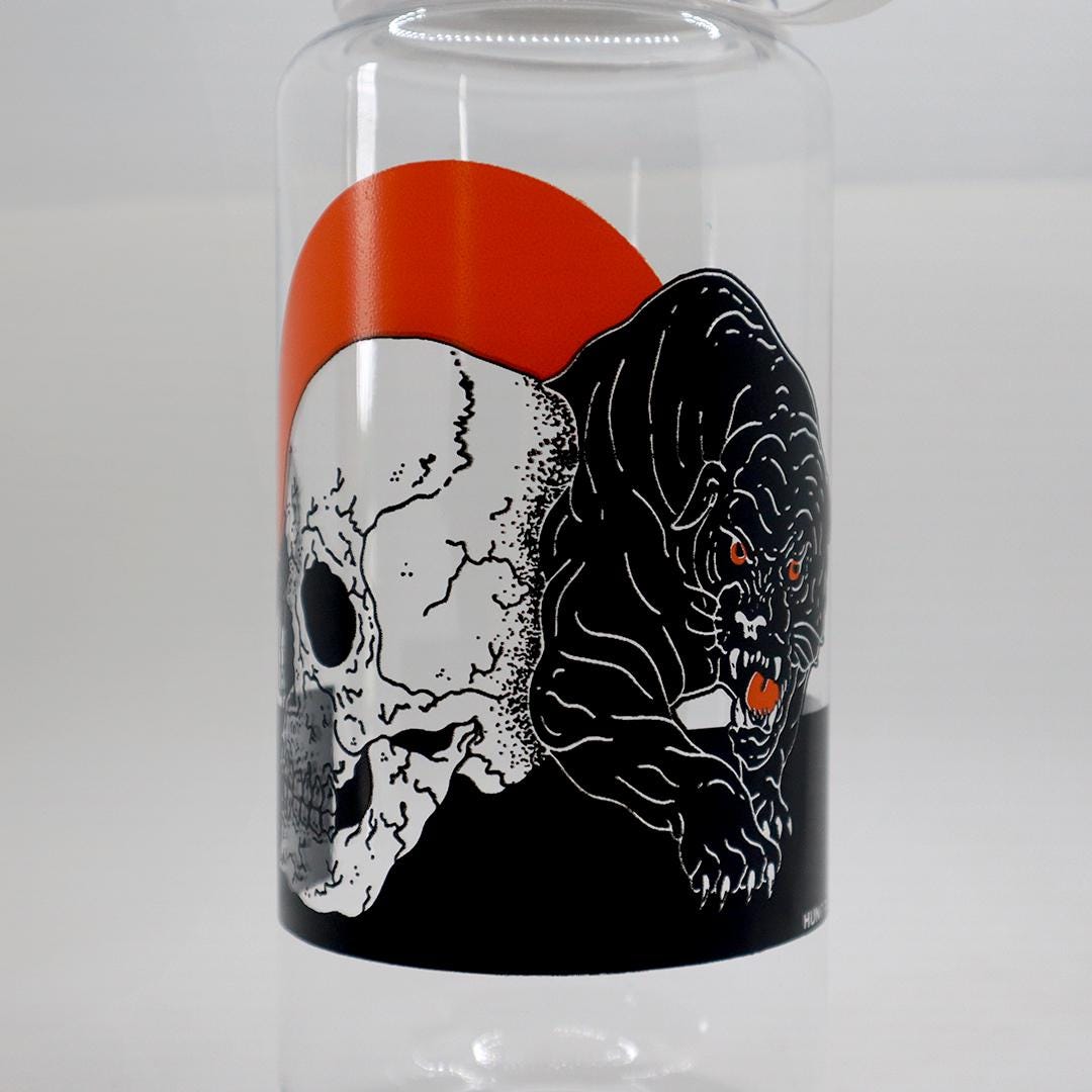 Death at Daybreak Panther Water Bottle