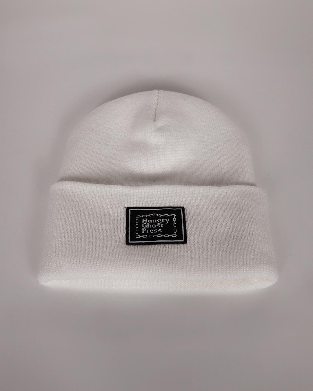 HGP Chain Logo Patch Beanie White