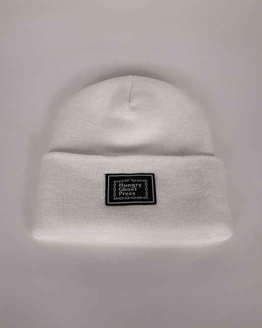 HGP Chain Logo Patch Beanie White