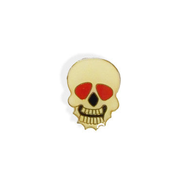 Vintage Red Eye Skull Pin