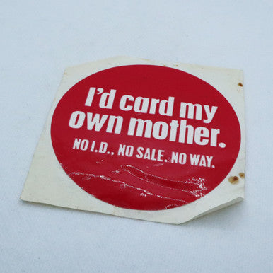Vintage Card My Mother Sticker